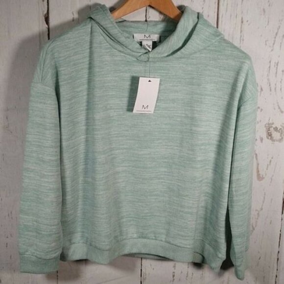 Magaschoni NWT Lagoon Heather Pull-On Hoodie - Picture 1 of 7